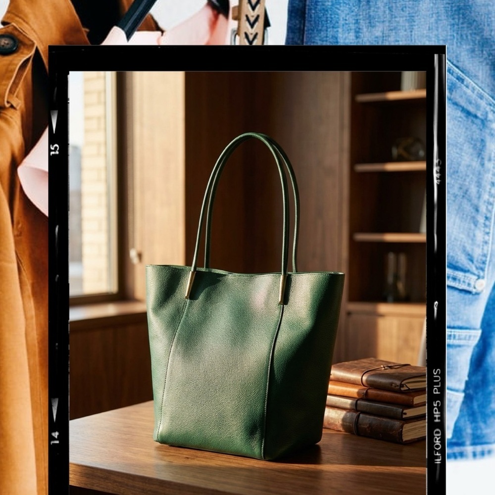 Anthropologie Vegan Leather Tote
Bucket Style w/small cosmetic pouch(removable). - Picture 6 of 7